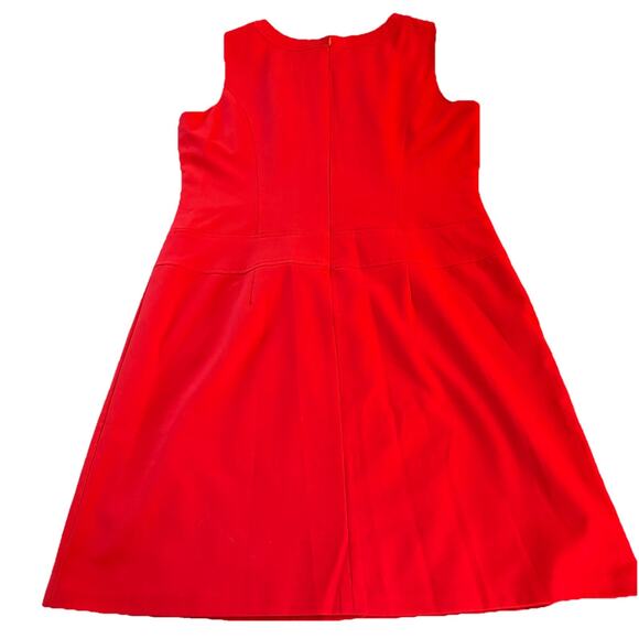 Anne Klein Red Sleeveless Knee Length Sheath Dress Lined Size 16 Excellent - Picture 4 of 13